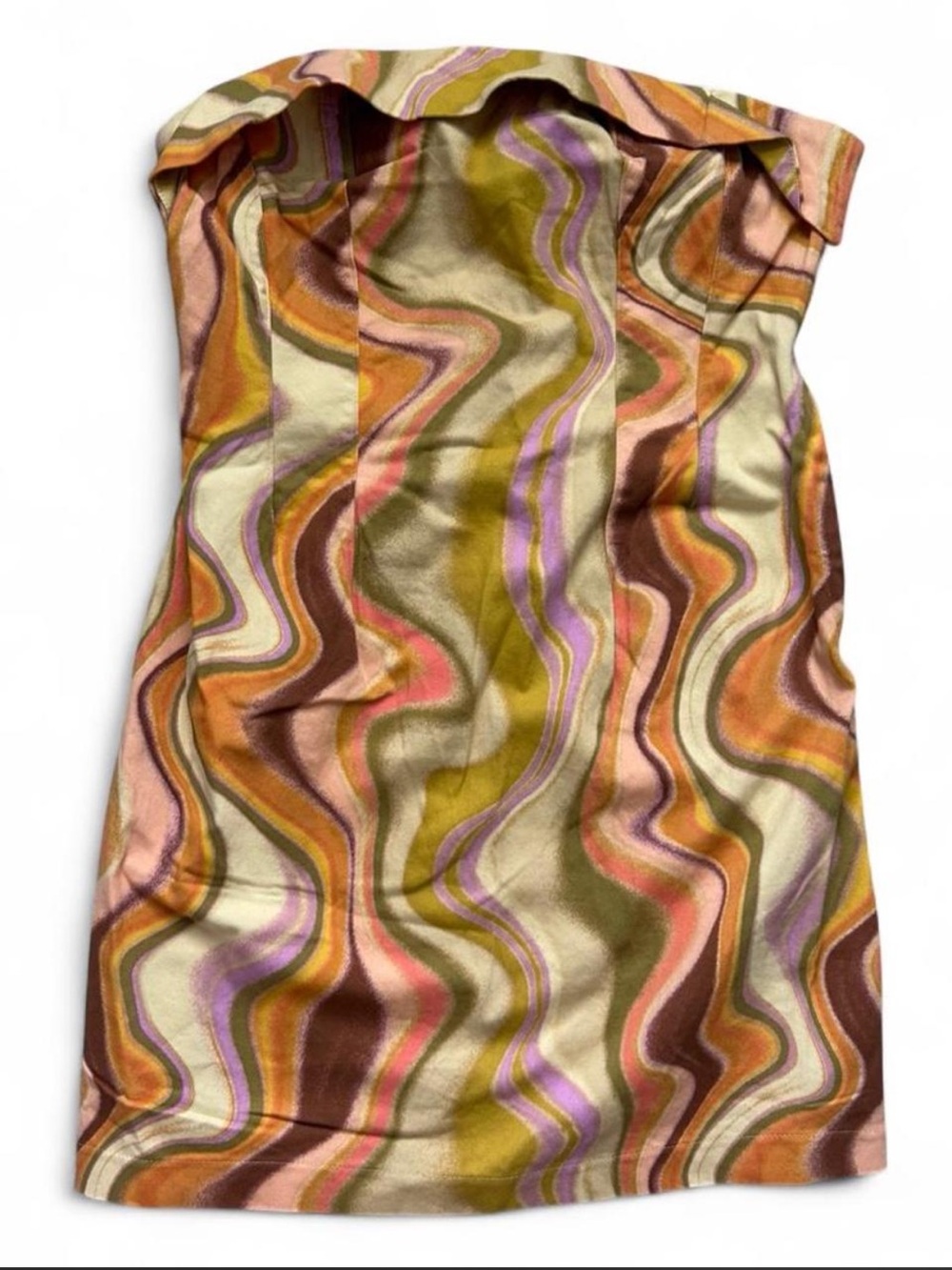 Wild Fable Pastel Striped Strapless Mini Dress